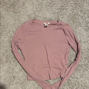 Bozzolo Pink Fitted Long Sleeve Tee